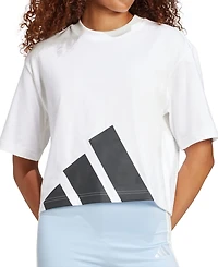 adidas Women's Cotton Logo Boxy Short-Sleeve T-Shirt