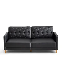 Gold Sparrow 77" Faux Leather Victoria Convertible Sofa Bed, Created for Macy's