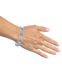 Men's Sapphire (1-3/4 ct. t.w.) & Diamond (1-1/2 ct. t.w.) Link Bracelet in Sterling Silver