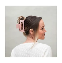 Large Rectangle Claw Clip - Pink
