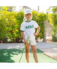 Bits & Bows Toddler Unisex Green Golf Crewneck T-Shirt