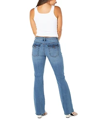 Celebrity Pink Juniors' Low-Rise Extended-Tab Bootcut Jeans