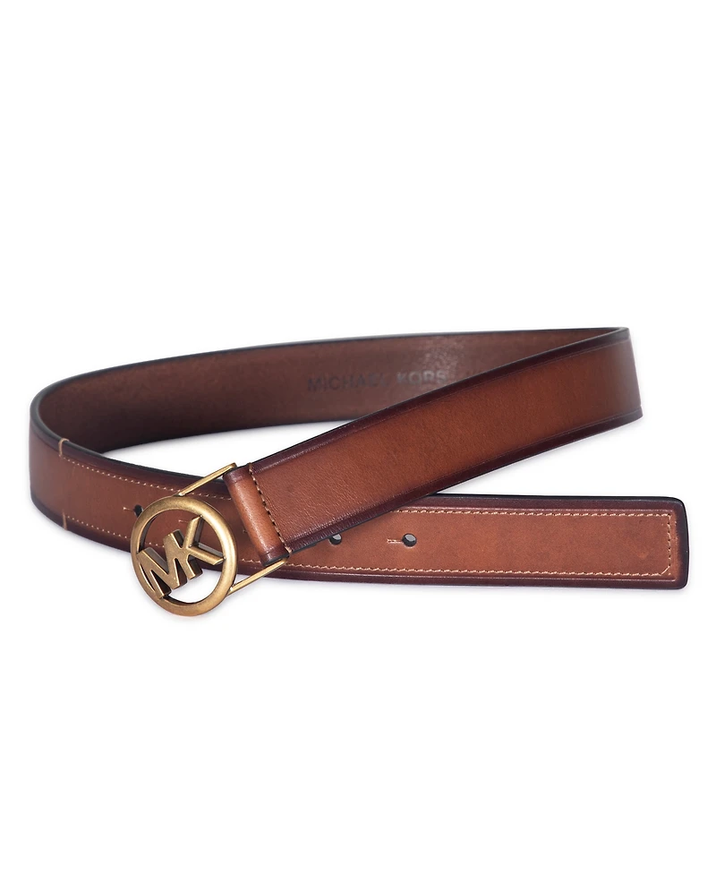 Micheal Kors Women's Embossed Logo Leather Belt
