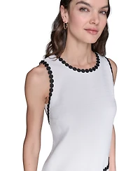 Karl Lagerfeld Paris Women's Sleeveless Tweed Shift Dress