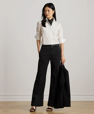 Lauren Ralph Women's Stretch Cotton Chino Flare Pants