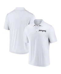 Fanatics Men's White New England Patriots Lockup Polo Shirt
