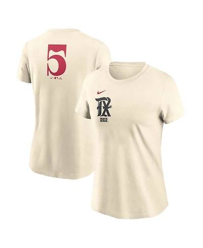 Nike Women's Cream Texas Rangers City Connect Fuse Name Number T-Shirt