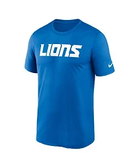 Nike Men's Blue Detroit Lions Primetime Legend Wordmark Performance T-Shirt