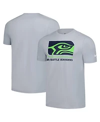 Nike Men's Gray Seattle Seahawks Lockup Essential T-Shirt