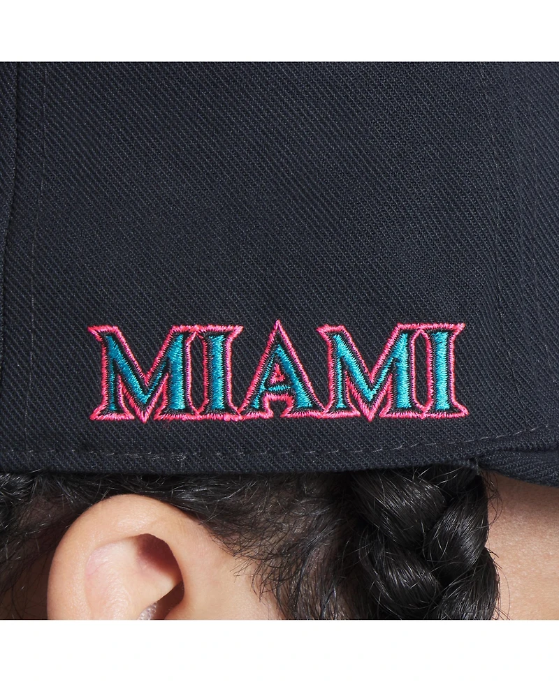 Nike Men's Black Miami Marlins 2025 City Connect Performance Adjustable Hat