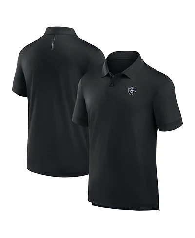 Fanatics Men's Black Las Vegas Raiders Front Office Move Mono Polo Shirt