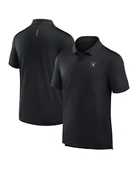 Fanatics Men's Black Las Vegas Raiders Front Office Move Mono Polo Shirt