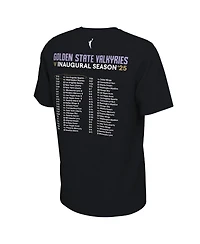 Nike Men's and Women's Eclipse Black Golden State Valkyries 2025 Inaugural Season First of a Lifetime Schedule T-Shirt
