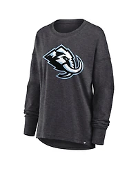 Fanatics Women's Heather Charcoal Utah Mammoth Primary Logo Legacy Long Sleeve T-Shirt
