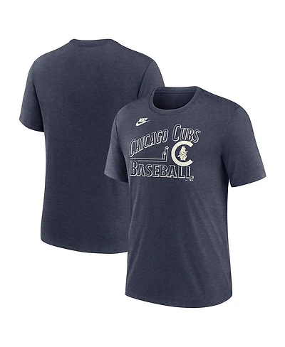 Nike Men's Heather Navy Chicago Cubs Local Hometown Tri-Blend T-Shirt