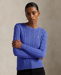 Polo Ralph Lauren Women's Cable-Knit Cotton Crewneck Sweater