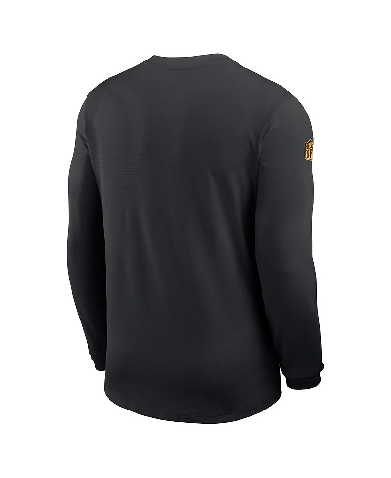 Nike Men's Minnesota Vikings Sideline Coach Uv Performance Long Sleeve T-Shirt
