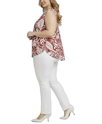 Nydj Plus Size Sleeveless Pintuck Top