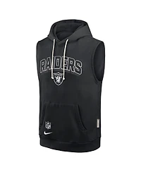 Nike Men's Black Las Vegas Raiders Sideline Performance Sleeveless Pullover Hoodie