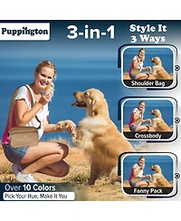 Puppington Walk Star Kit: 3-in-1 Dog Bag plus Matching 270 Refill Poop Bags