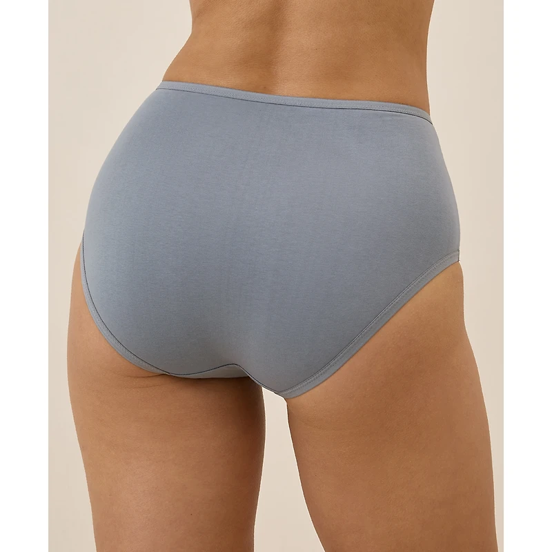 Pact Women's Organic Cotton Everyday High Rise Brief 6-Pack