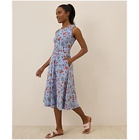 Pact Women's Organic Cotton Fit & Flare Keyhole Back Dress