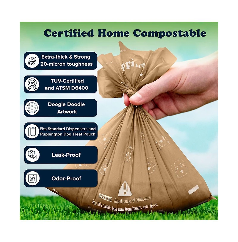 Walk Star Kit: 3-in-1 Dog Bag & Bowl plus Matching 90 Refill Poop Bags