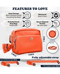 Walk Star Kit: 3-in-1 Dog Bag & Bowl plus Matching 90 Refill Poop Bags