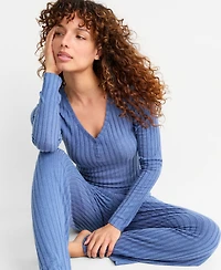 State of Day Women's Soft Rib-Knit Pajama Set, Xs-3X, Macy's Exclusive