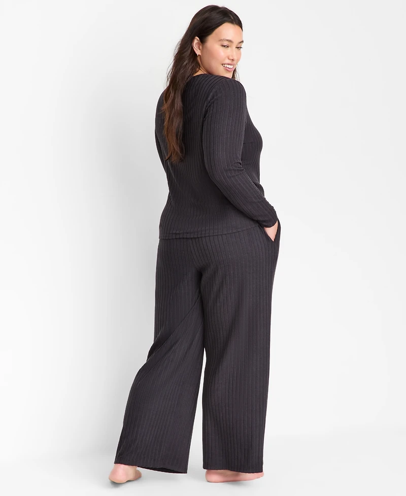 State of Day Women's Soft Rib-Knit Pajama Set, Xs-3X, Macy's Exclusive