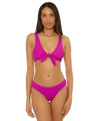 Becca Womens Crinkle Crush Bikini Top Hipster Bottoms