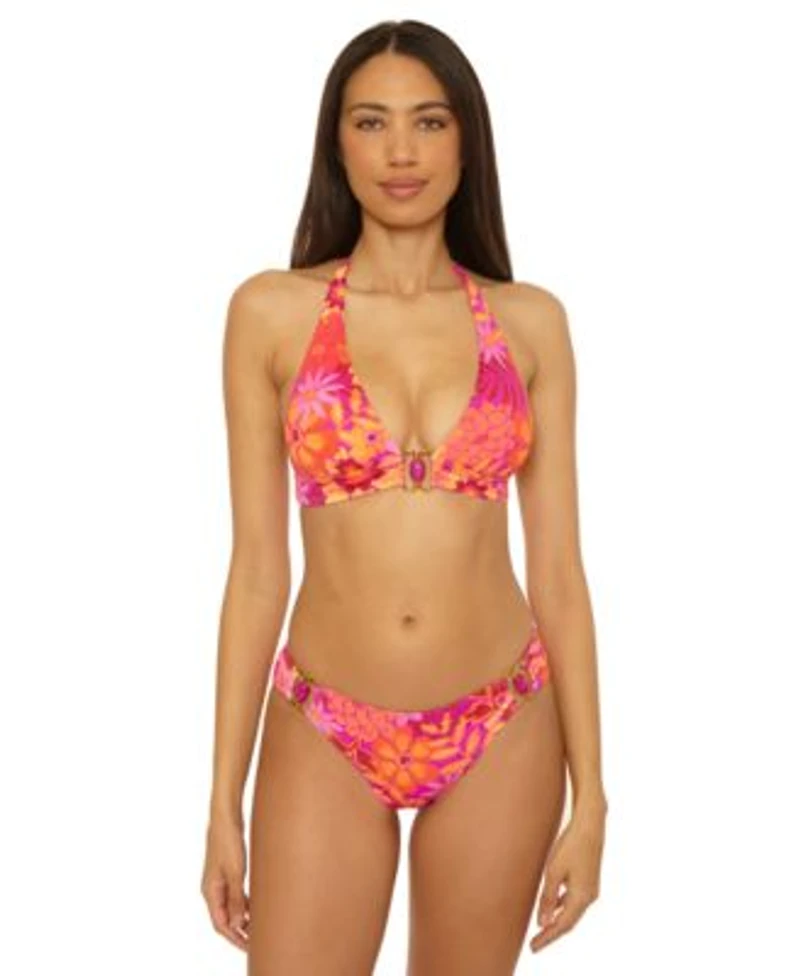 Becca Womens Copacabana Halter Bikini Top Hipster Bottoms
