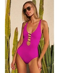 Becca Women's Color Code Cut-Out One-Piece Swimsuit