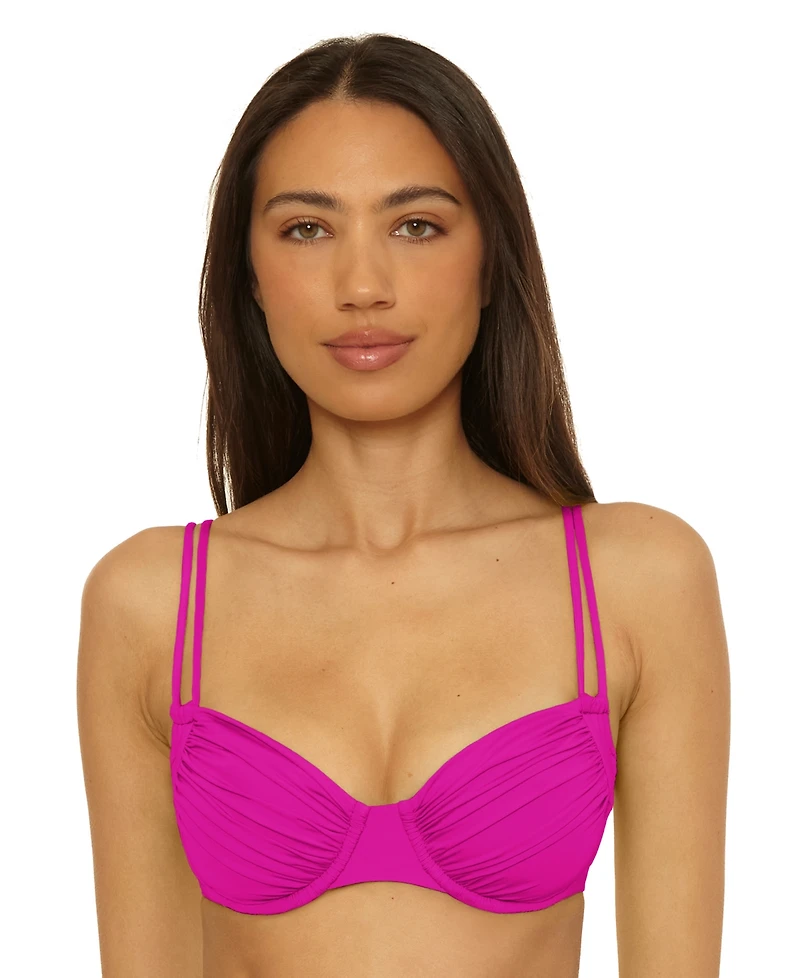 Becca Women's Color Code Ruched Underwire Bikini Top