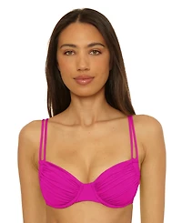 Becca Women's Color Code Ruched Underwire Bikini Top