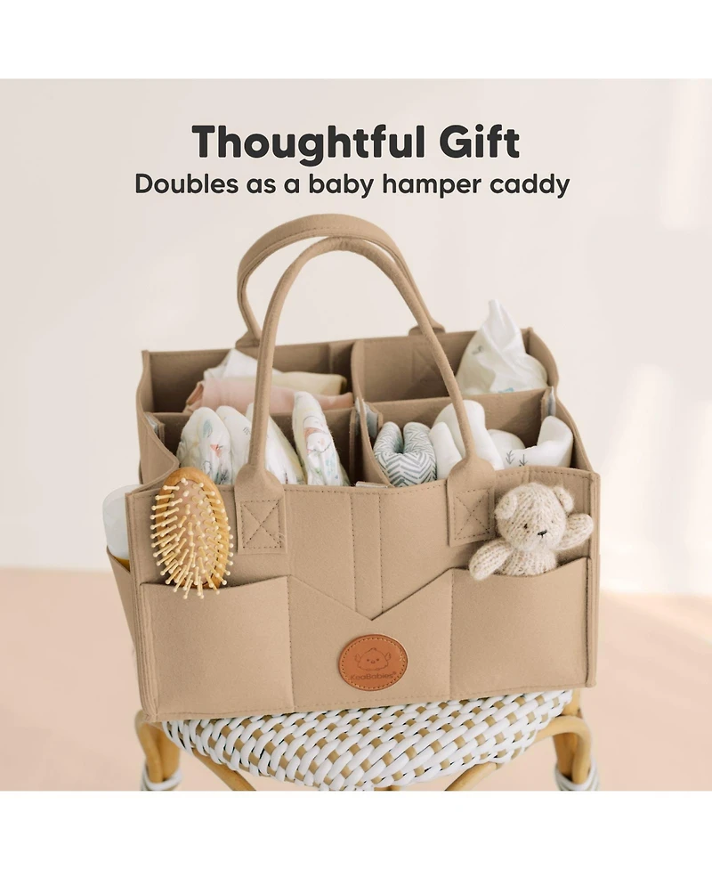 KeaBabies Original Baby Diaper Caddy Organizer, Large Storage Organizer for Nursery, Changing Table