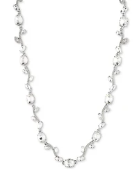 Givenchy Silver Tone Viney Crystal Collar Necklace