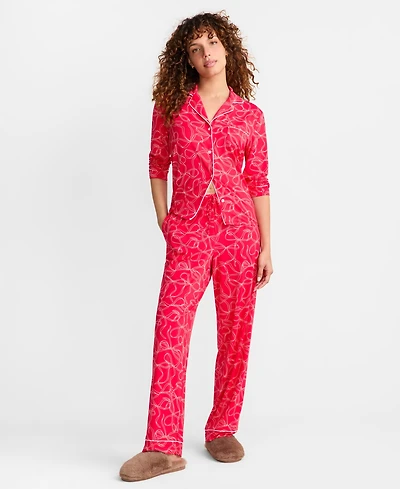 State of Day Women's Packaged Notched-Collar Pajama Set Xs-3X, Created for Macy's