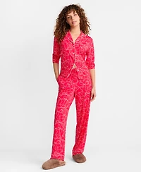 State of Day Women's Packaged Notched-Collar Pajama Set Xs-3X, Created for Macy's