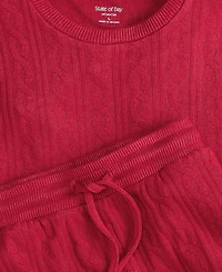 State of Day Women's Cable Jogger Pajama Set, Xs-3X, Macy's Exclusive