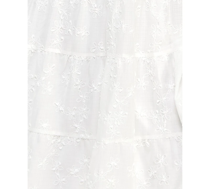 Crystal Doll Juniors' Woven Tie-Back Tiered Maxi Dress