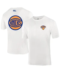 Fisll Men's and Women's White New York Knicks Burst Logo T-Shirt