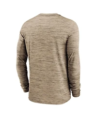 Nike Men's Brown Cleveland Browns Sideline Team Velocity Performance Long Sleeve T-Shirt