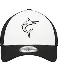 New Era Men's Black/White Miami Marlins 2023 On-Field Batting Practice 39THIRTY Flex Hat