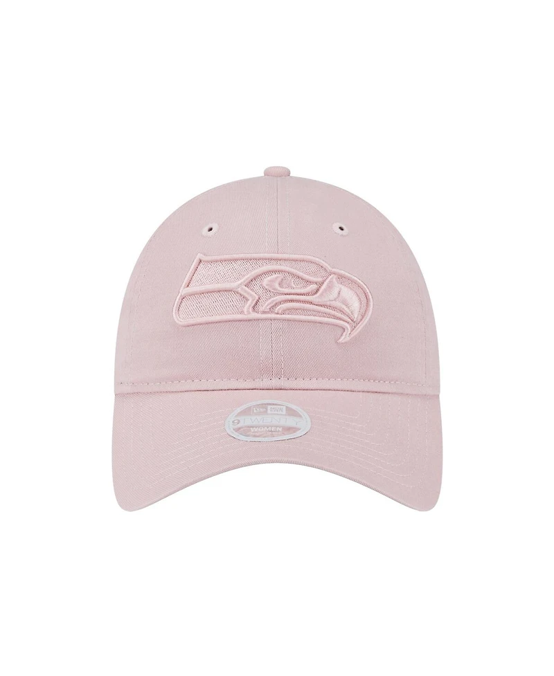 New Era Women's Light Pink Seattle Seahawks Main 9TWENTY Adjustable Hat Main 9TWENTY Adjustable Hat