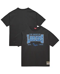 Mitchell & Ness Women's Charcoal Los Angeles Lakers Hardwood Classics Oversized Boyfriend T-Shirt