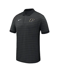 Nike Men's Black Purdue Boilermakers 2025 Early Season Coaches Sideline Victory Stripe Performance Polo Shirt