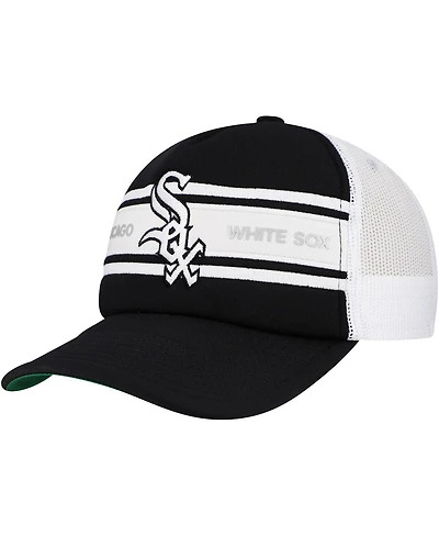 Mitchell & Ness Men's Black Chicago White Sox Sideline Trucker Adjustable Hat