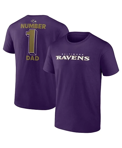 Fanatics Men's Purple Baltimore Ravens Big Tall Number One Dad T-Shirt