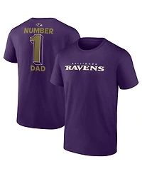 Fanatics Men's Purple Baltimore Ravens Big Tall Number One Dad T-Shirt